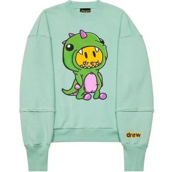 Kids Deconstructed Crewneck Dinosaur Sz 5-6Y - Picture 1 of 5